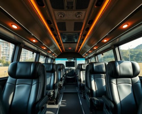 Interieur de l'autocar