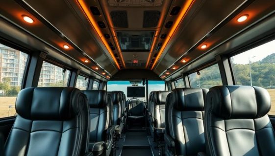 Interieur de l'autocar