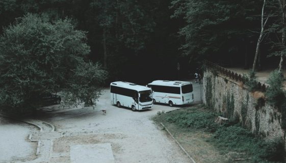 Minibus avec chauffeur en route pour une excursion